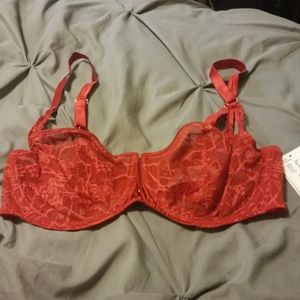Chantelle Sexy Red Bra 38D NWT